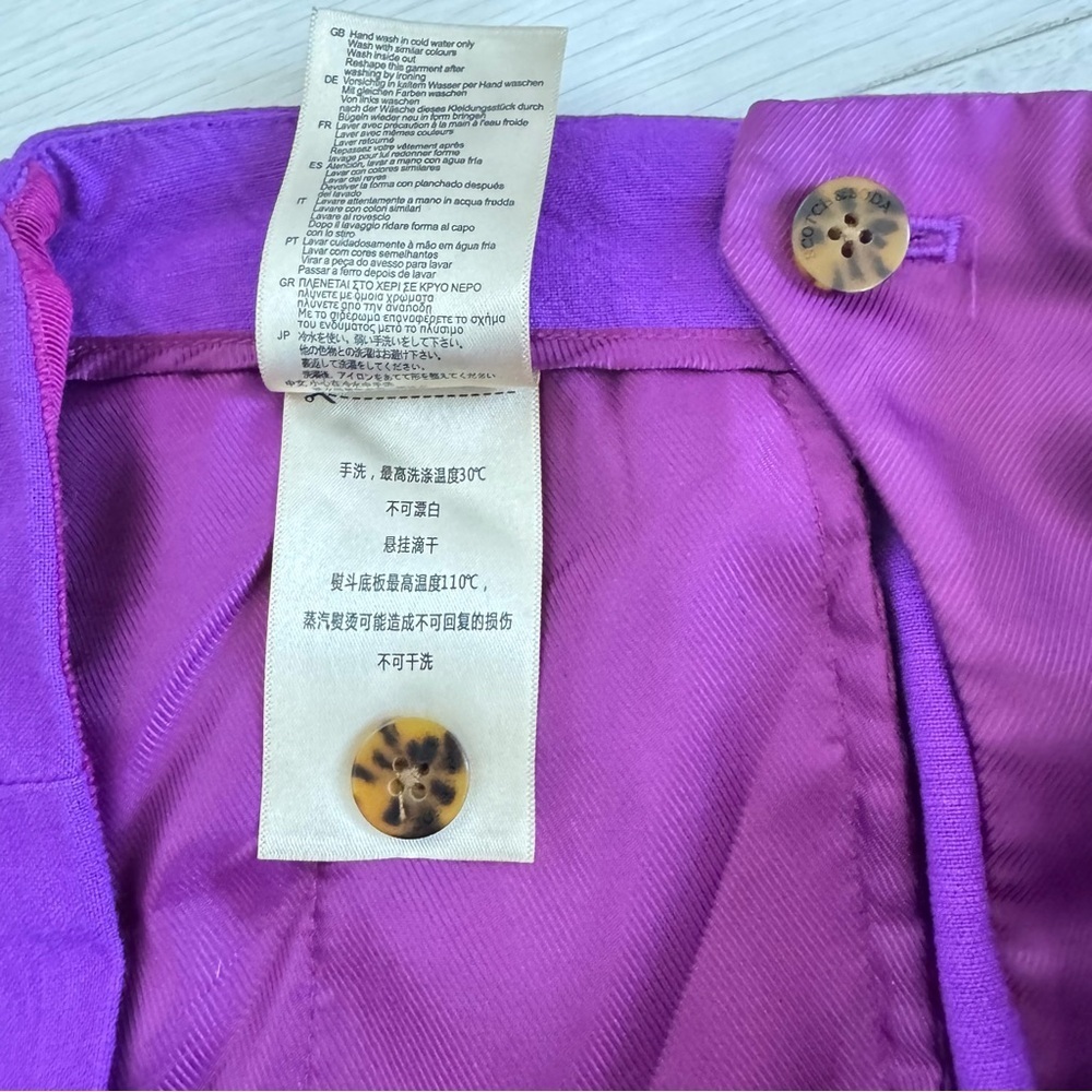 Maison Scotch Para Dise Violet Clean Cut Smart Airy High Waisted Shorts Sz XS - Picture 7 of 11